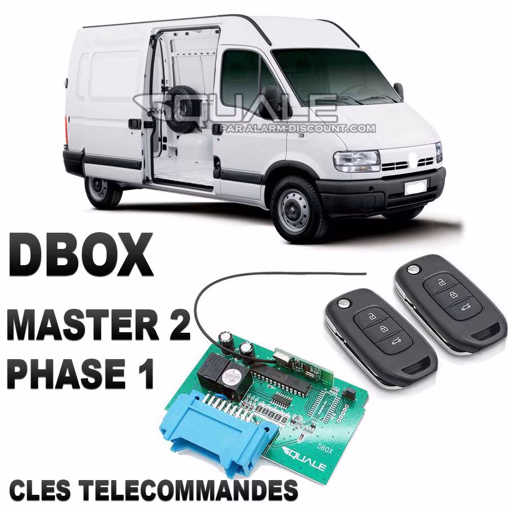 DBOX per master 2 fase 1 con 2 chiavi telecomando (Antifurto + telecomando)