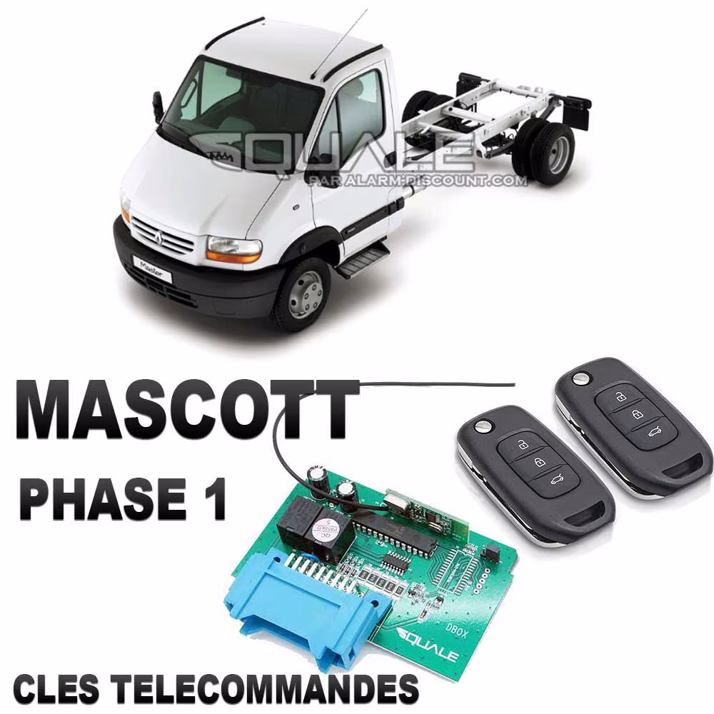 DBOX per mascott 2 fase 1 con 2 chiavi telecomando (Antifurto + telecomando)