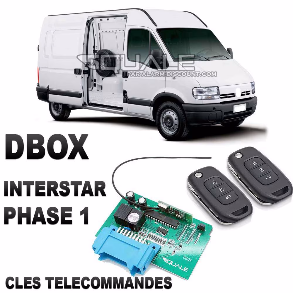 DBOX per nissan interstar fase 1 con 2 chiavi telecomando (Antifurto + telecomando)