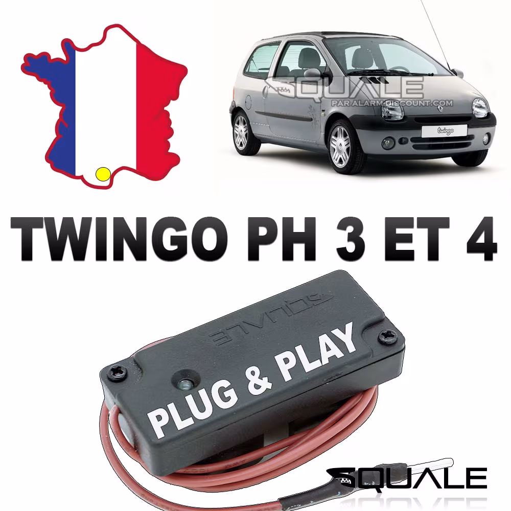 Chiave di disattivazione dell'antifurto RENAULT TWINGO 1 Fase 3 e 4 dal 2001 al 2007.
